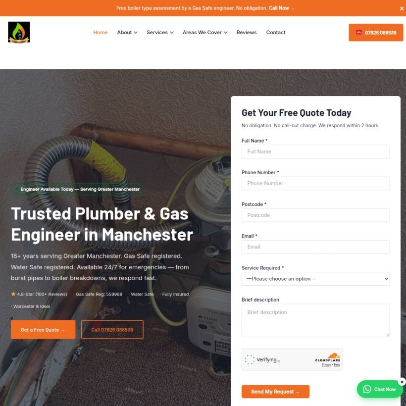 The Kamdem HomeTech website homepage